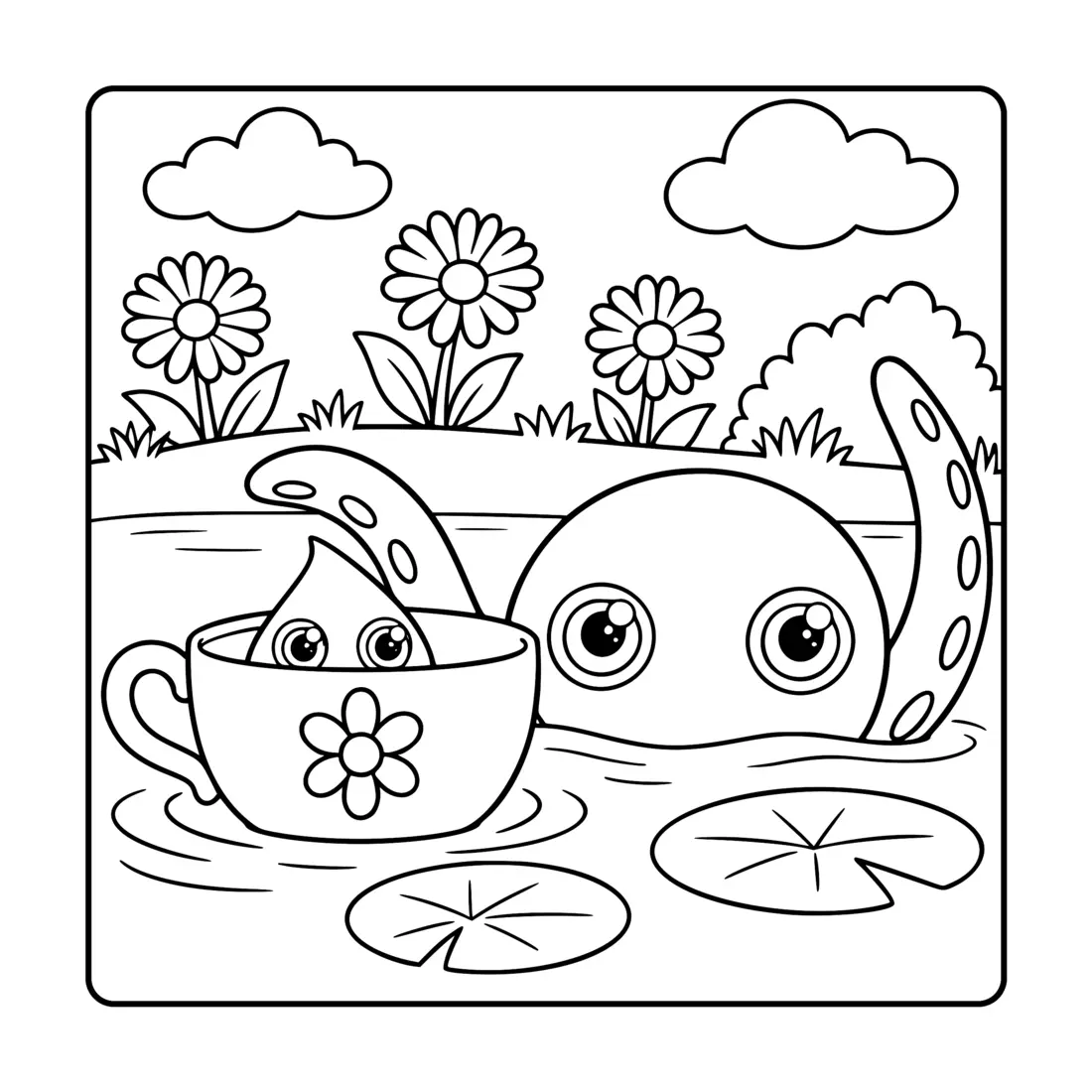 Octy giving the Snarphs teacup rides